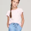 Kids' Stripe Ruffle-Sleeve T-Shirt
         - New Rose