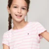 Kids' Stripe Ruffle-Sleeve T-Shirt
         - New Rose