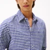 Regular Fit Gingham Oxford Shirt
         - Navy/Optic White
