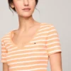 Stripe V-Neck Favorite T-Shirt
         - Tuscan Melon Multi