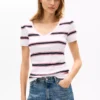 V-Neck Stripe Favorite T-Shirt
         - Optic White Stripe