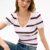 V-Neck Stripe Favorite T-Shirt
         - Optic White Stripe