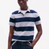 Slim Fit Rugby-Stripe Polo
         - Grey Heather/Navy Stripe