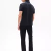 Embroidered Stripe Regular Fit Polo
         - Black