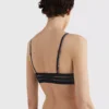 Dual Stripe Unlined Triangle Bralette
         - Navy