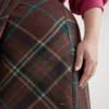 Curve Check Wrap Mini Skirt
         - Large Pop Check/ Army Green