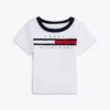 Babies' Flag Stripe Logo Ringer T-Shirt
         - Optic White