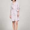 Belted Stripe Shirtdress
         - Optic White TH Multi