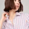 Belted Stripe Shirtdress
         - Optic White TH Multi