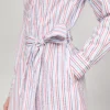 Belted Stripe Shirtdress
         - Optic White TH Multi