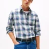 Regular Fit Madras Stretch Poplin Shirt
         - Optic White Multi