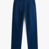 Cotton-Linen Blend Pleated Dress Pant
         - Carbon Navy