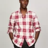 Regular Fit Plaid Poplin Shirt
         - Rouge