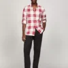 Regular Fit Plaid Poplin Shirt
         - Rouge