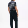 Pleated Relaxed Linen-Blend Pant
         - Navy