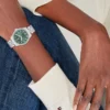 36MM T85 Crystal Accent Watch
         - Mint Green