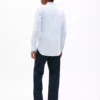 Slim Fit Stripe Stretch Poplin Shirt
         - Romantic Blue Stripe