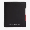 Pebbled Leather Trifold Wallet
         - Black