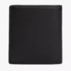 Pebbled Leather Trifold Wallet
         - Black