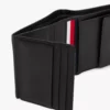 Pebbled Leather Trifold Wallet
         - Black