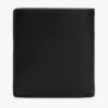 Pebbled Leather Trifold Wallet
         - Black