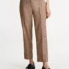 Check Print Slim Straight Leg Pant
         - Brown Houndstooth