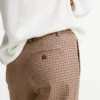 Check Print Slim Straight Leg Pant
         - Brown Houndstooth