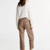 Check Print Slim Straight Leg Pant
         - Brown Houndstooth