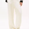 Crinkle-Finish Tailored Drapey Pant
         - Calico