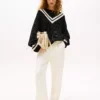 Crinkle-Finish Tailored Drapey Pant
         - Calico