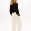 Crinkle-Finish Tailored Drapey Pant
         - Calico