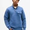 Quilted Quarter-Snap Sweatshirt
         - Blue Heather