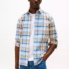 Regular Fit Madras Stretch Oxford Shirt
         - Sunny Orange Multi