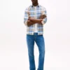 Regular Fit Madras Stretch Oxford Shirt
         - Sunny Orange Multi